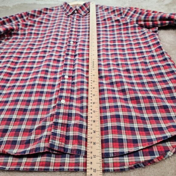 Denim & Supply Ralph Lauren Shirt Red Blue White Purple Plaid Mens Size XXL 2XL - Picture 5 of 12